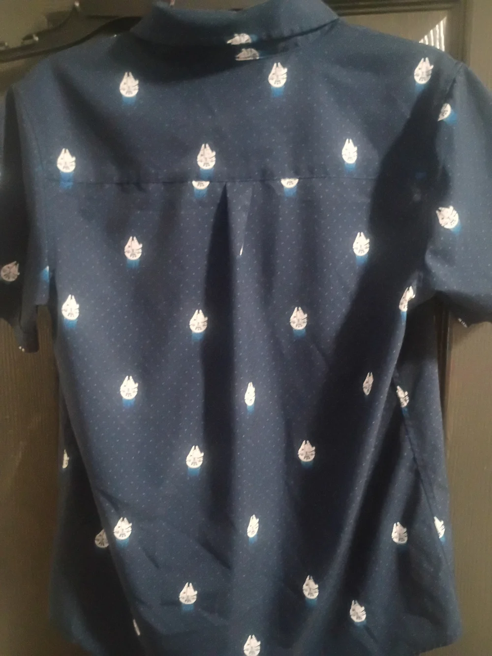 RSVLTS Navy Short-Sleeve Button-Down Shirt with White Sailboat Print